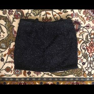 Black sparkly tweed mini skirt